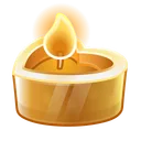 Love Candle Golden Glow
