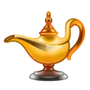Genie Lamp Golden Flame