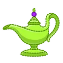 Genie Lamp Lime Art