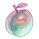 Precious Peach Glass Heart