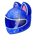 Neko Helmet Starry Sky