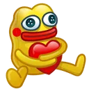 Plush Pepe Yellow Hug