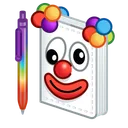 Star Notepad Clown
