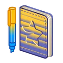 Star Notepad Metallic