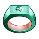 Signet Ring Green Rose