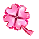 Clover Pin Rose Quartz