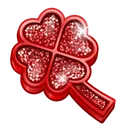 Clover Pin Ruby Clover