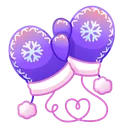 Snow Mittens Amethyst