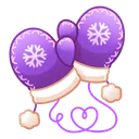 Snow Mittens Aubergine