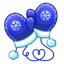 Snow Mittens Blueberry