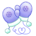 Snow Mittens Bright Lilac