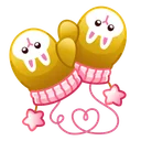 Snow Mittens Cute Bunnies