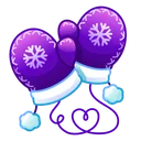Snow Mittens Dark Grape