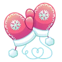 Snow Mittens Flamingo