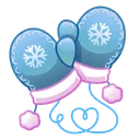 Snow Mittens Frosty Pink