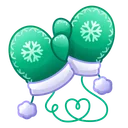 Snow Mittens Green Gloves
