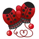 Snow Mittens Ladybug