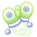 Snow Mittens Mistletoe