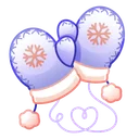 Snow Mittens Periwinkle