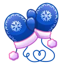 Snow Mittens Pink Cuffs