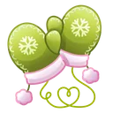 Snow Mittens Pistachio