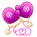 Snow Mittens Raspberry