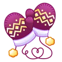 Snow Mittens Ruby Rhombus