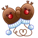 Snow Mittens Rudolph