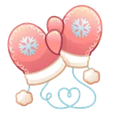 Snow Mittens Salmon