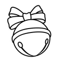 Sleigh Bell Line Art