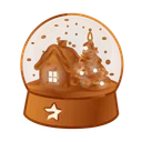 Snow Globe Bronze Temple