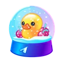 Snow Globe Cherry Duck