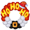Winter Wreath Happy Santa