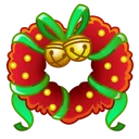 Winter Wreath Heart Bell