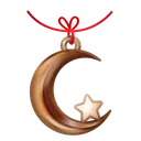 Moon Pendant Copper Alloy