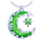 Moon Pendant Frosted Green