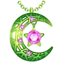 Moon Pendant Jade Vines