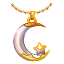 Moon Pendant Liquid Gold