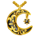 Moon Pendant Obsidian