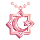 Moon Pendant Pearl Rose