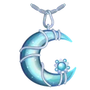 Moon Pendant Silver Blue