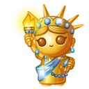 Liberty Figure Golden Torch