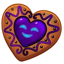 Cookie Heart Angry Ghost