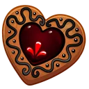 Cookie Heart Black Heart