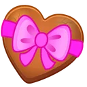 Cookie Heart Caramel Bow