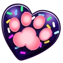 Cookie Heart Dark Pawder