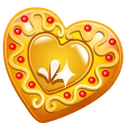 Cookie Heart Gold Bar