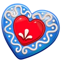 Cookie Heart Red Blues
