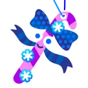 Candy Cane Cherry Charm