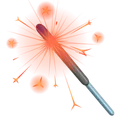 Party Sparkler Red Burst